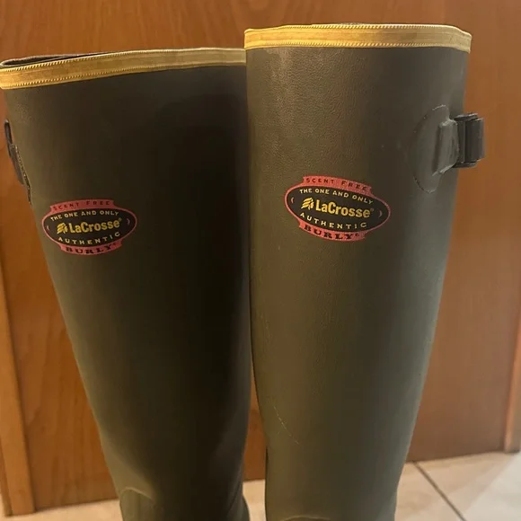 LaCrosse Olive Green Men’s Outdoor High Performance Rubber Boots - Picture 6 of 11